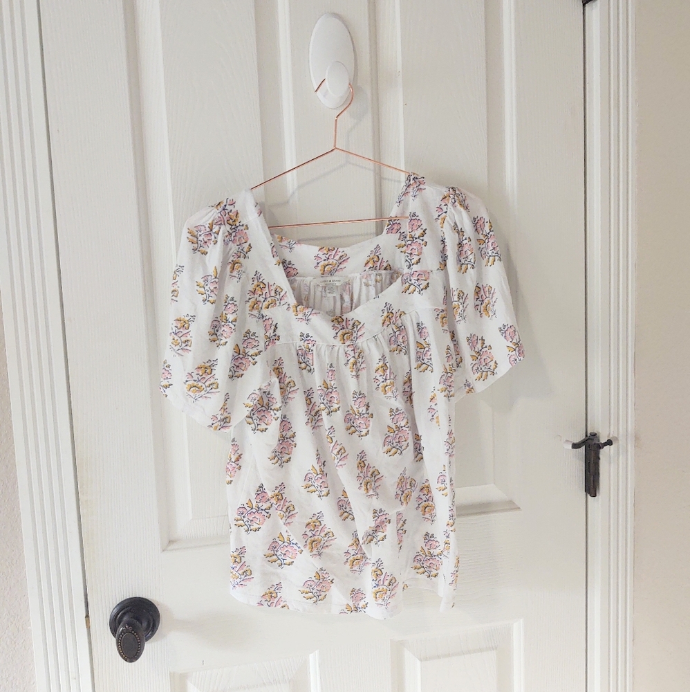 Lucky Brand White Floral Top